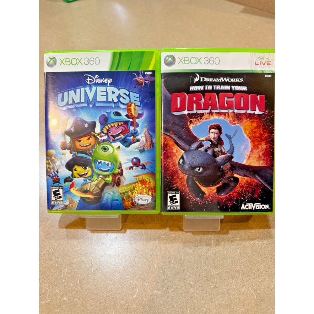 Bundle of 2 Dreamworks How to Train Your Dragon Live/Disney Universe Xbox 360
